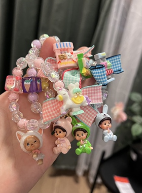 蒙奇奇女生手链头绳两用发绳