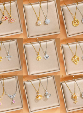 【钛钢】2镶钻锆石精致项链防掉色防过敏时尚百搭网红锁骨链饰品