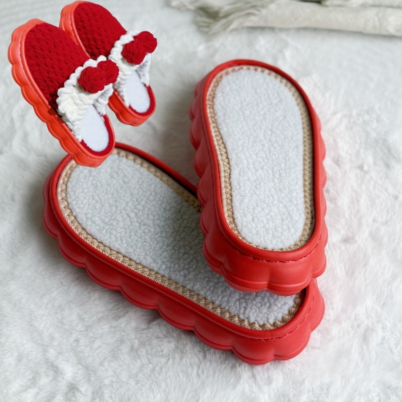 孺子牛毛拖鞋结婚拖鞋底