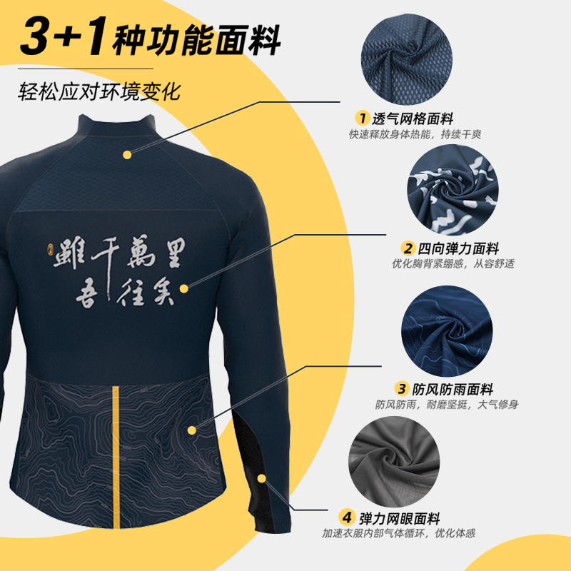 行者秋冬季攀登者骑行服公路山车地车自行车运动骑行风衣便携收纳