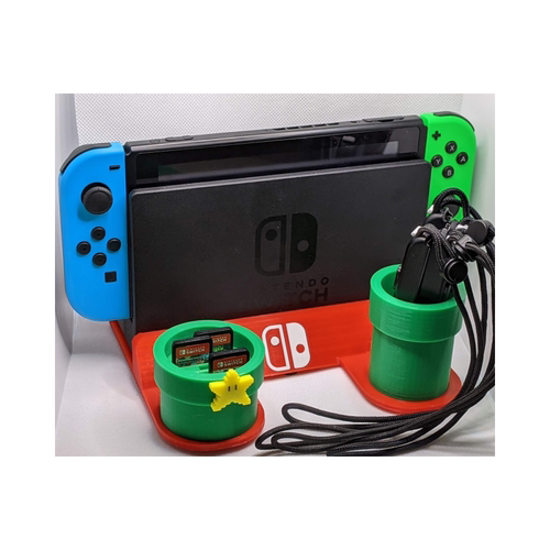 任天堂Switch主机底座oled马里奥周边硬壳保护支架NS游戏卡带收纳