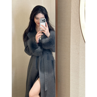 气质双面羊绒毛呢大衣长款 新款 外套女Q861101A 2025冬季 JR专柜正品