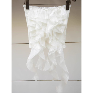 不规则蕾丝拼接抹胸针织上衣XSJ1S06D 2026春新款 专柜正品