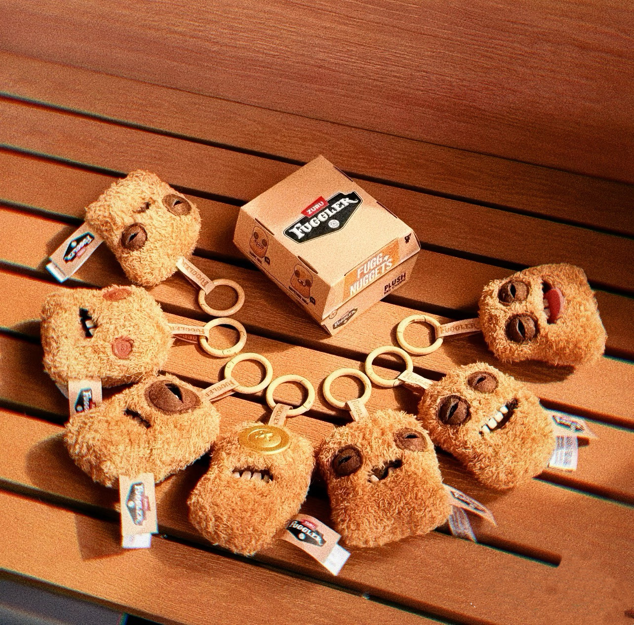 现货Fuggler正版鸡块系列盲盒毛绒挂件牙齿怪兽丑萌盲盒礼物