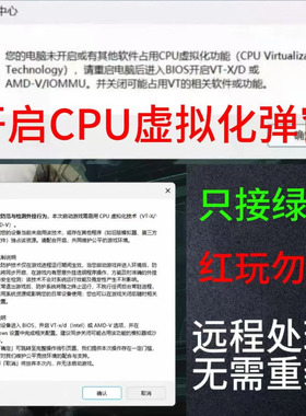 三角洲行动vt未开启其他软件占用CPU虚拟化功能或vtd弹窗解决ACE