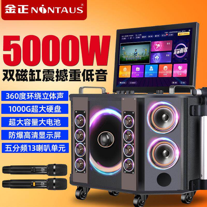 金正广场舞音响带显示屏家用k歌拉杆音箱家庭KTV套装卡拉OK点歌机