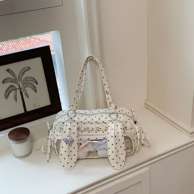 韩系甜美碎花布艺双肩包多色可选学院风休闲手提单肩百搭少女包包