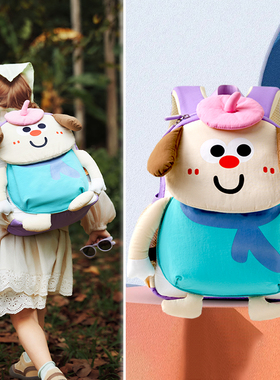 VABC可爱儿童背包女孩男童卡通双肩包宝宝幼儿园书包轻便外出包