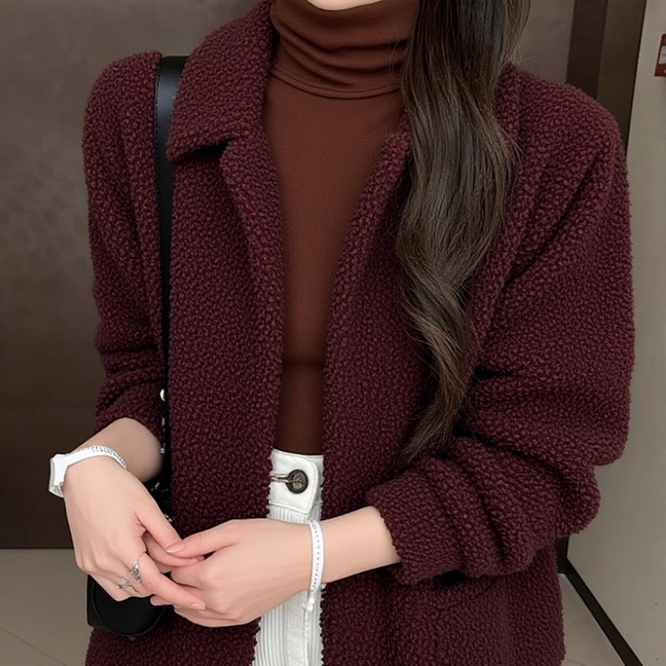 外贸撤回摇粒绒夹克外套深秋初冬穿搭女2025新款气质加厚保暖上衣