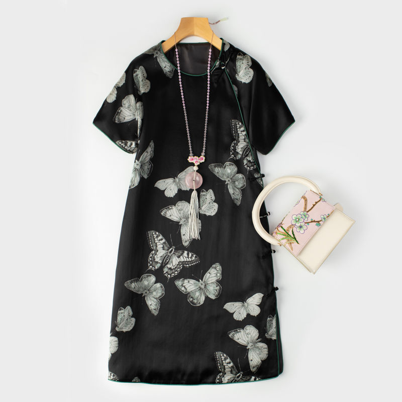 品牌折扣店清仓遮肚气质中式