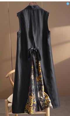 设计感重磅真丝香云纱马甲外套女