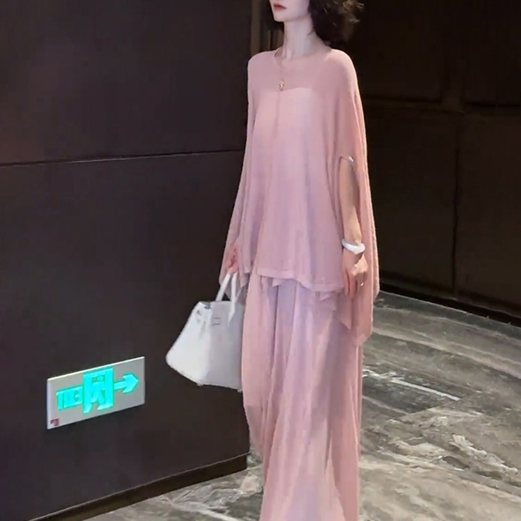 专柜撤回2025超火夏装一整套御姐气质女神范高端粉色醋酸套装裙