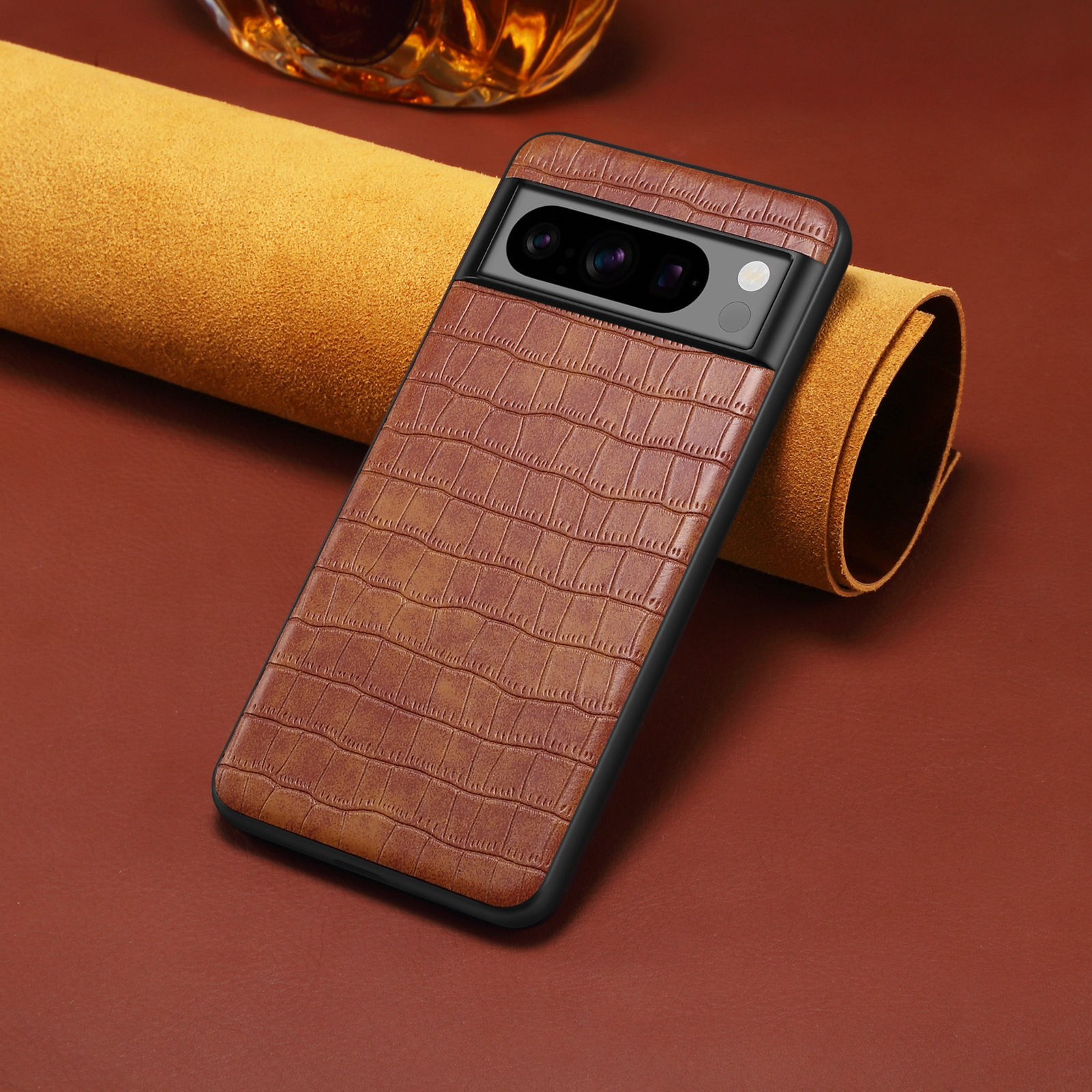 2026ior适用谷歌pixel8PRO/7/6仿皮鳄鱼纹手机壳保护套Pixel7a/8a