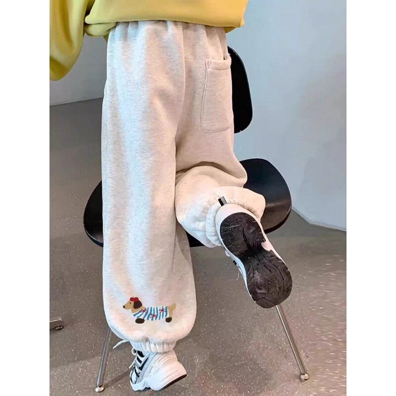 特大码300斤米奇裤子春秋束脚卫裤秋冬加绒加厚运动裤休闲长裤潮