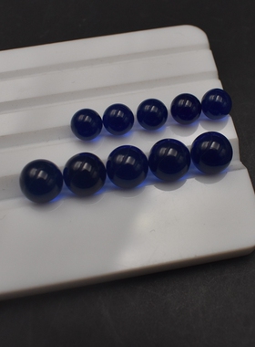3mm6mm8mm素面光珠蓝色尖晶石球珠眼睛圆珠子吊坠彩色隔珠裸石diy