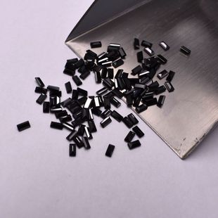 直梯车平小长方宝石黑色锆石裸石镶嵌黑宝石裸石2X1mm到3X6mm