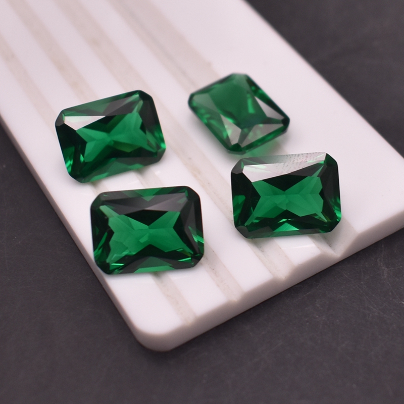 车花长方形祖母绿裸石哥伦比亚绿宝石绿碧玺色戒面戒指吊坠配石