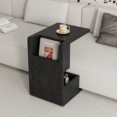 意式可移动实木小茶几