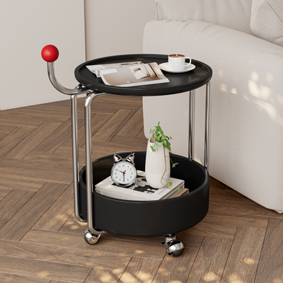 沙发边几客厅家用小户型移动推车轻奢现代简约高级感侘寂风小茶台
