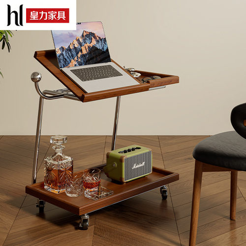 北欧实木边几移动小茶几翻板办公多功能客厅餐厅床头小角几琴谱架