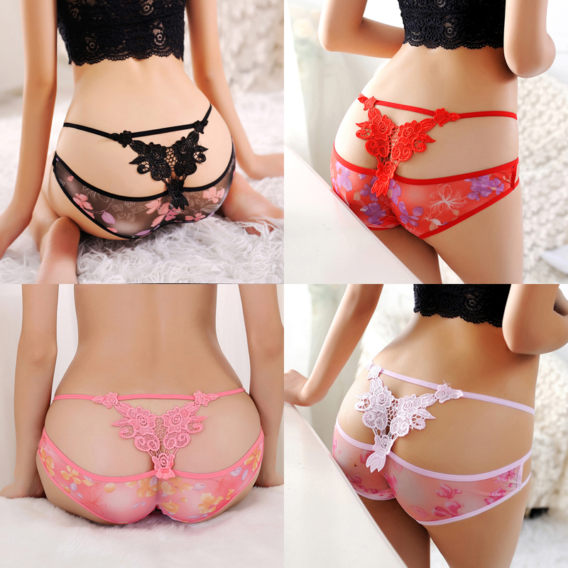 网纱纯棉裆低腰透明大码三角裤