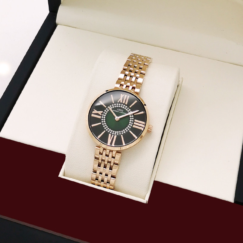 新款网红简约钢带手表女韩版潮流精致复古优雅镶钻气质时尚女表