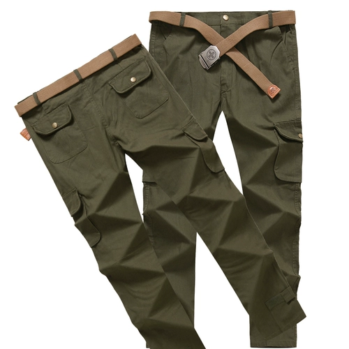 Хлопковые осенние износостойкие рабочие штаны для работы, увеличенная толщина, свободный крой