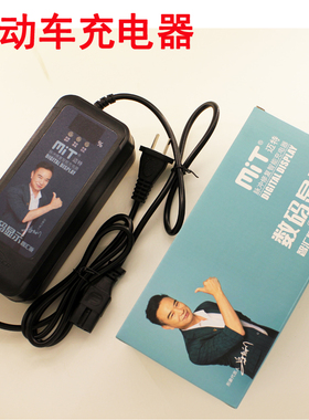 全新数显智能断电动电瓶车充电器48V60伏72V32AH爱玛天能