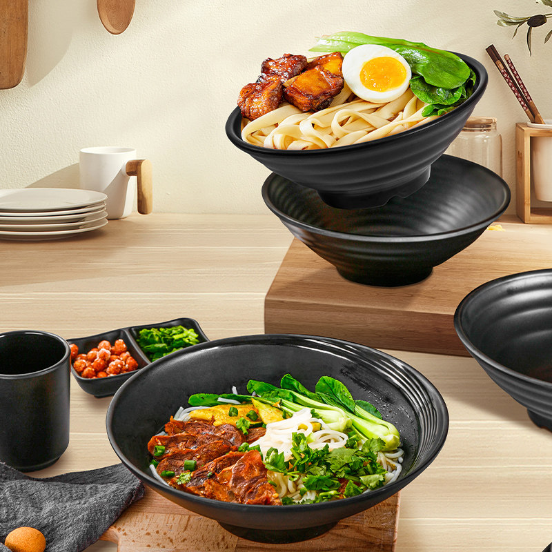 日式磨砂拉面碗麻辣烫大碗斗笠碗汤碗商用密胺黑色餐具面馆专用碗|msdalam kategori pinggan mangkuk, pinggan mangkuk, Bowl - dari Buy2taobao.com untuk memberikan perkhidmatan ejen Taobao profesional membeli