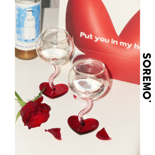 SOREMO专利设计爱心底高脚杯