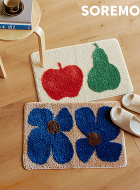 SOREMO 中古地垫簇绒浴室垫浴室吸水脚垫床边毯门口垫子家用