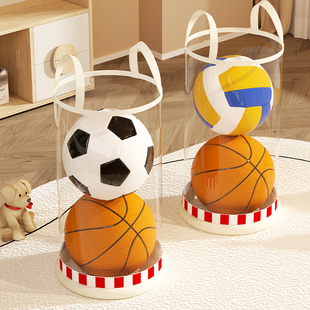 篮球收纳架家用球类玩具整理桶神器室内儿童运动器材摆放置物架子