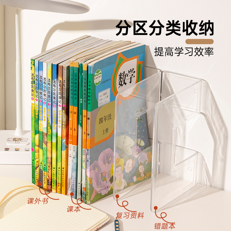 透明书立桌面分格架儿童绘本收纳