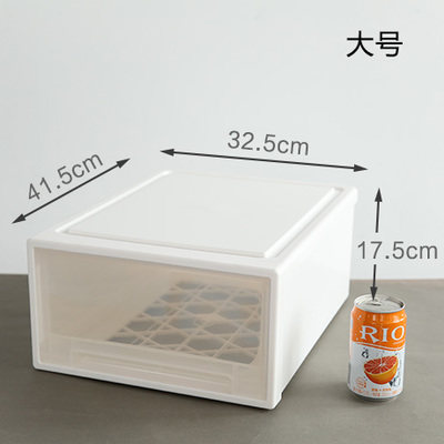 可叠加抽屉式收纳盒衣橱衣柜整理收纳箱宿舍神器鞋子杂物储物盒