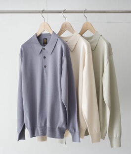 【代购】BATONER 26ss Seaisland cotton polo 海岛棉长袖Polo衫