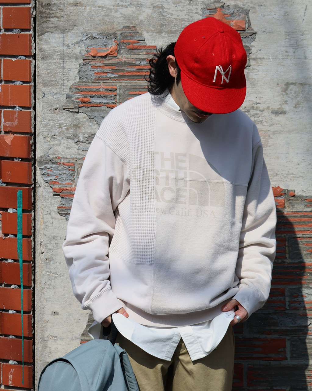 【代购】TNF北面紫标26ss Crewneck sweatshirt 撞色面料拼接卫衣