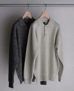 代购 fox BATONER Cashmere polo克什米尔羊绒polo针织衫 25aw