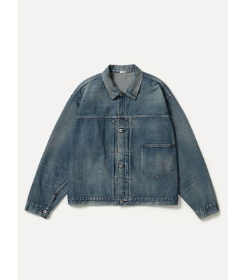 春夏新款定番水洗做旧牛仔夹克