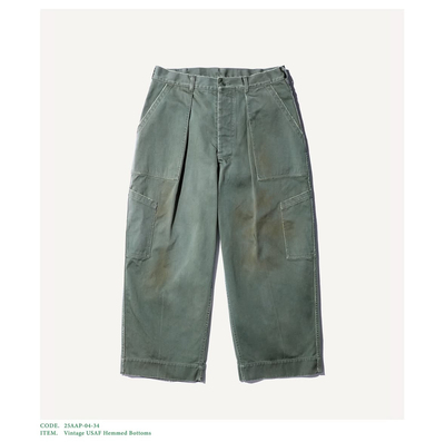 复古水洗污渍做旧包边设计军裤