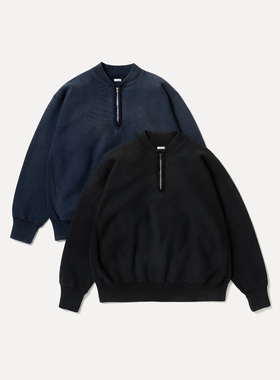 【代购】APRESSE 26ss Rib collar sweat shirt 半拉链罗纹领卫衣