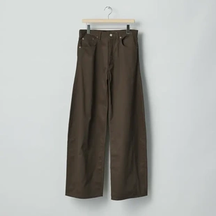 【代购】SSSTEIN 26ss Wide cotton pant 硫化染色宽松弯刀裤