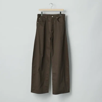 春夏新款硫化染色宽松弯刀裤