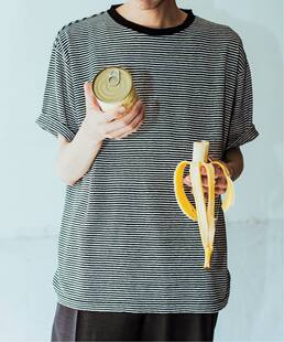 【代购】BATONER for Lechoppe限定 Ringer t-shirt 亚麻短袖T恤