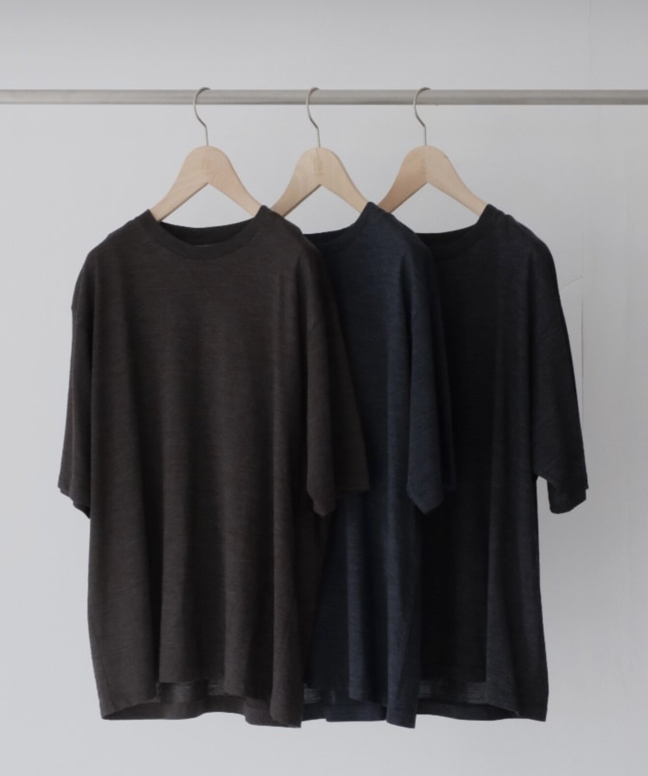 【代购】BATONER 26ss Summer wool t-shirt 夏季全羊毛短袖T恤 - 实物图