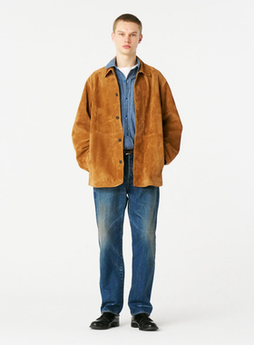 【代购】HERILL 25aw Goat suede jacket 山羊皮麂皮短款风衣夹克