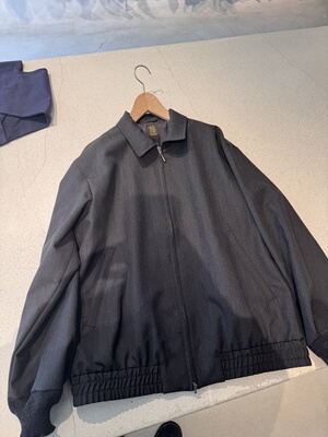 春夏新款全羊毛面料拉链行政夹克