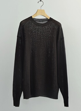 【代购】COMOLI 26ss Linen crew neck knit 亚麻圆领针织衫