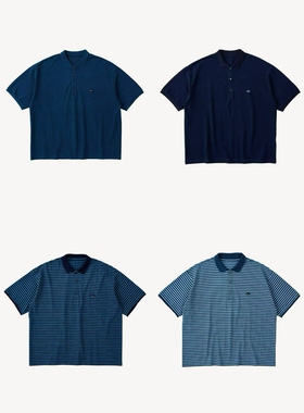 【代购】PORTER CLASSIC 26ss Indigo polo shirt 蓝染短袖Polo衫