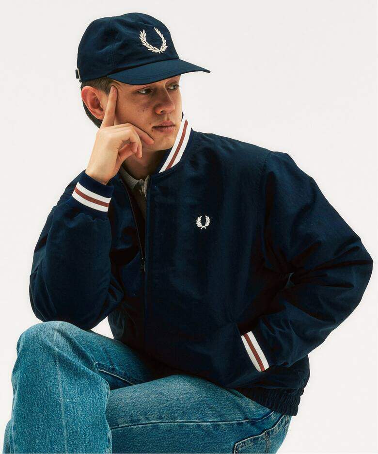 【代购】FRED PERRY 26ss 417Edifice店铺限定刺绣Logo复古六片帽