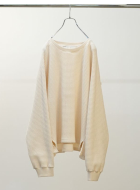 【代购】ANCELLM 25aw Heavy waffle over ls 重磅华夫格长袖T恤